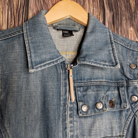 DIESEL Women's Italian Denim Jacket / Vest Medium - Picture 6 of 6